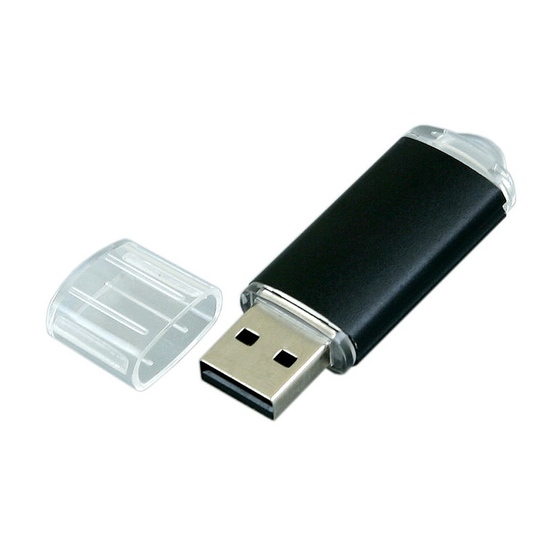 USB 2.0- флешка на 64 Гб с прозрачным колпачком-1