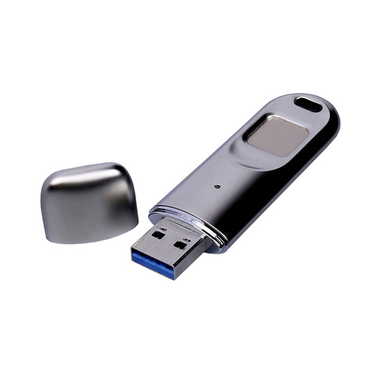 USB 3.0-флешка на 128 Гб со сканером отпечатков пальцев в подарочной упаковке-1
