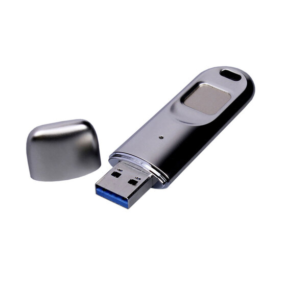 USB 3.0-флешка на 64 Гб со сканером отпечатков пальцев в подарочной упаковке-1