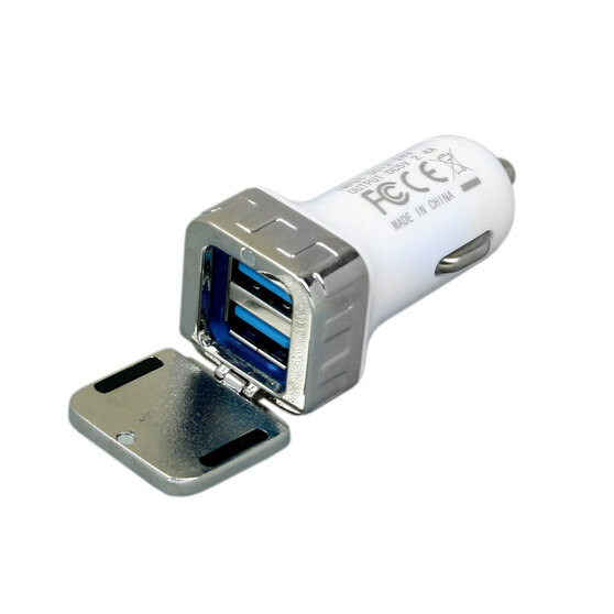 Квадратная автомобильная зарядка на 2 USB-порта-1