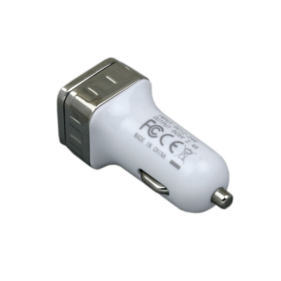 Квадратная автомобильная зарядка на 2 USB-порта-2