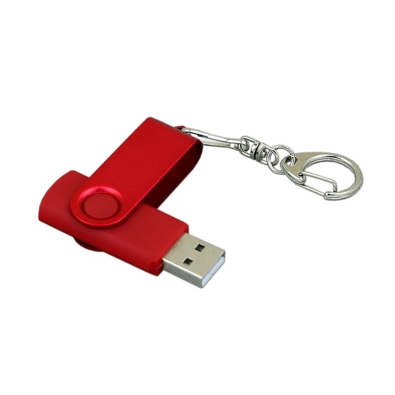 USB 2.0- флешка промо на 32 Гб с поворотным механизмом и однотонным металлическим клипом-2