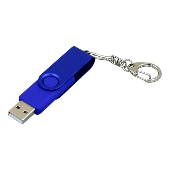 USB 2.0- флешка промо на 32 Гб с поворотным механизмом и однотонным металлическим клипом-1