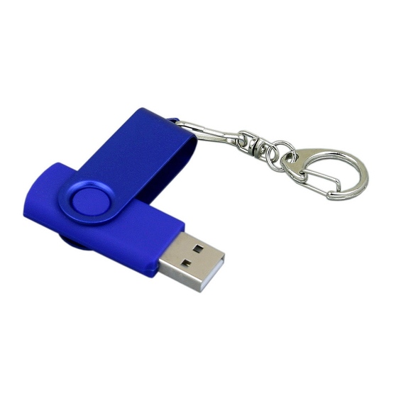 USB 2.0- флешка промо на 32 Гб с поворотным механизмом и однотонным металлическим клипом-2