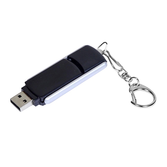 USB 2.0- флешка промо на 32 Гб с прямоугольной формы с выдвижным механизмом-1