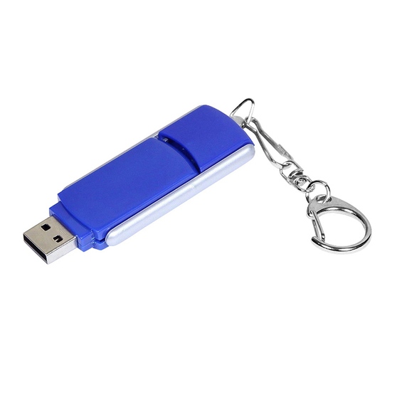 USB 2.0- флешка промо на 64 Гб с прямоугольной формы с выдвижным механизмом-1