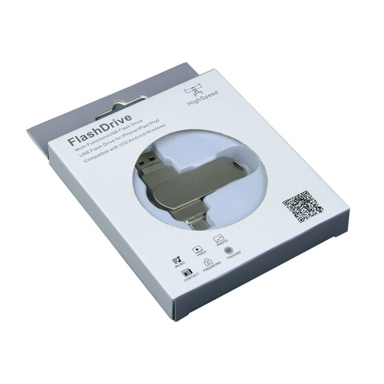 USB 3.0-флешка на 128 Гб для айфона 3 в 1-2