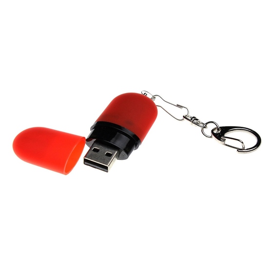 USB 2.0- флешка «Goutte Soft-touch» на 16 Гб каплевидной формы-1