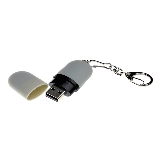 USB 2.0- флешка «Goutte Soft-touch» на 4 Гб каплевидной формы-1