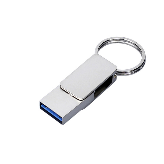 USB 2.0- флешка «Mercury» на 32 Гб с поворотным механизмом и дополнительным разъемом Type-C-1