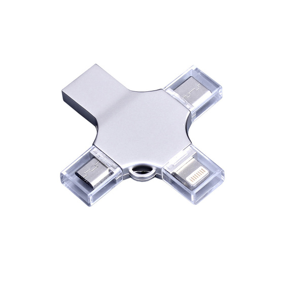 USB 3.0-флешка на 64 Гб 4-в-1 с разъемами Micro USB, Type-C и Lightning-1