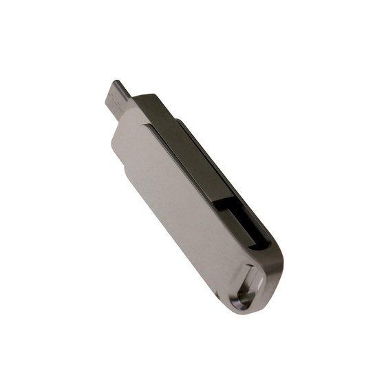 USB 2.0- флешка на 64 Гб с поворотным механизмом и дополнительным разъемом Type-C-2