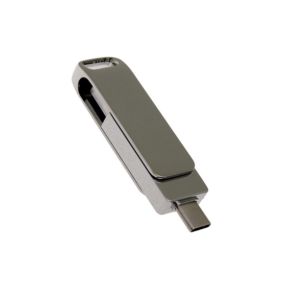 USB 3.0- флешка на 16 Гб с поворотным механизмом и дополнительным разъемом Type-C-1
