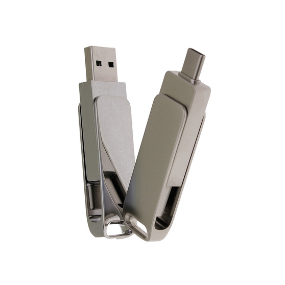 USB 3.0- флешка на 32 Гб с поворотным механизмом и дополнительным разъемом Type-C-4