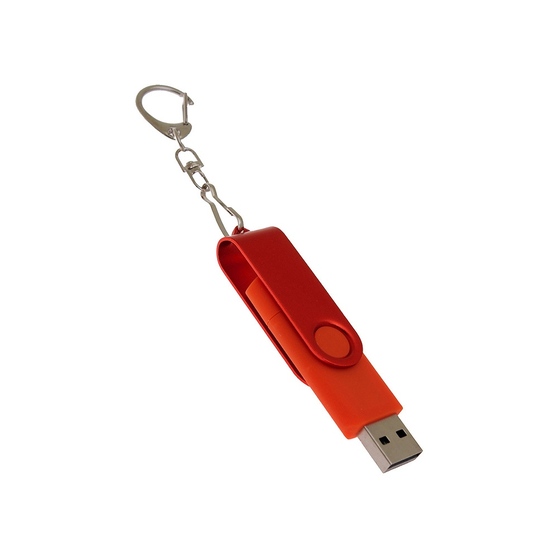 USB 2.0- флешка на 128 Гб с поворотным механизмом и дополнительным разъемом Type-C-2