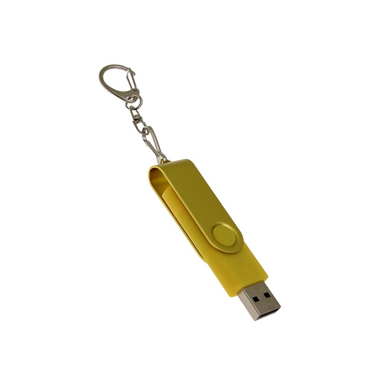 USB 2.0- флешка на 128 Гб с поворотным механизмом и дополнительным разъемом Type-C-2