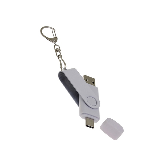 USB 3.0- флешка на 128 Гб с поворотным механизмом и дополнительным разъемом Type-C-3