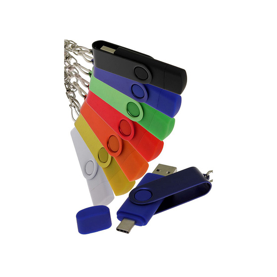 USB 3.0- флешка на 16 Гб с поворотным механизмом и дополнительным разъемом Type-C-4