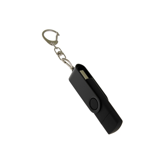 USB 3.0- флешка на 256 Гб с поворотным механизмом и дополнительным разъемом Type-C-1