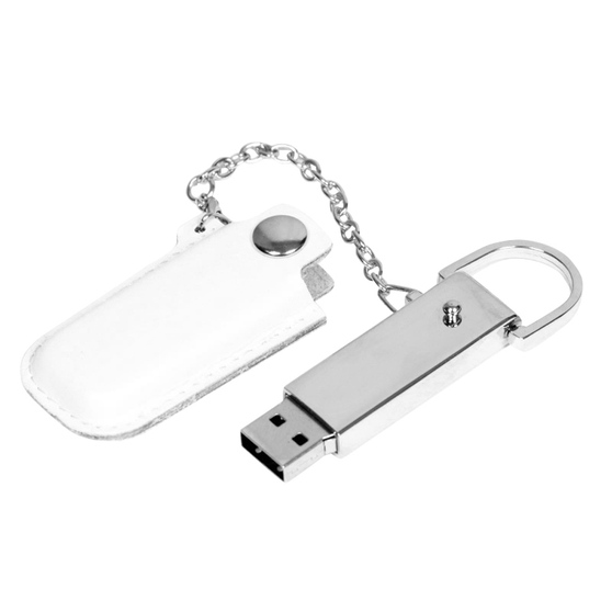 USB 2.0- флешка на 16 Гб в массивном корпусе с кожаным чехлом-1