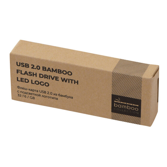 USB 2.0- флешка на 32 Гб c подсветкой логотипа «Bamboo LED»-4