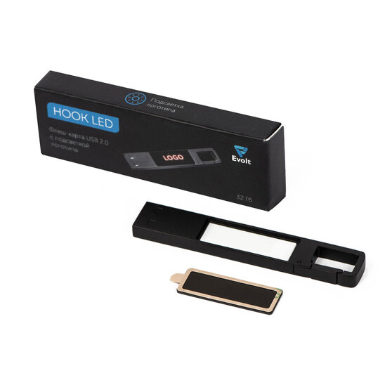 USB 2.0- флешка на 32 Гб c подсветкой логотипа «Hook LED»-8