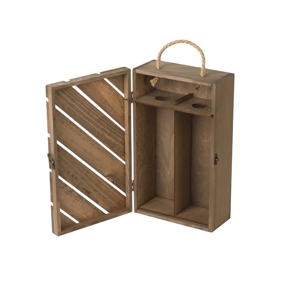 Коробка подарочная из массива дерева «Two-bottle box»-1