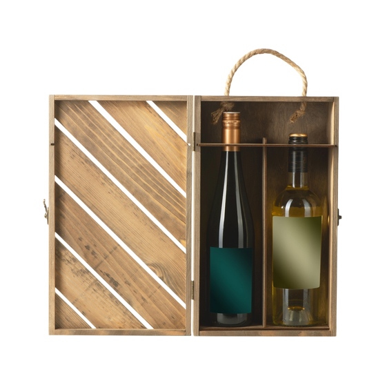 Коробка подарочная из массива дерева «Two-bottle box»-6