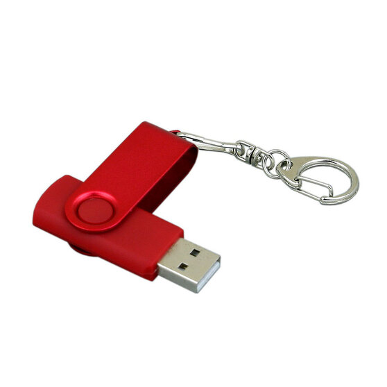 USB 3.0- флешка промо на 32 Гб с поворотным механизмом и однотонным металлическим клипом-2