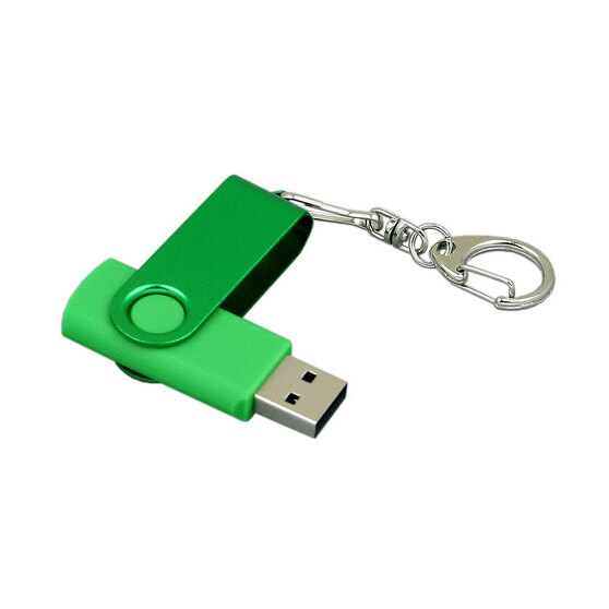 USB 3.0- флешка промо на 64 Гб с поворотным механизмом и однотонным металлическим клипом-2