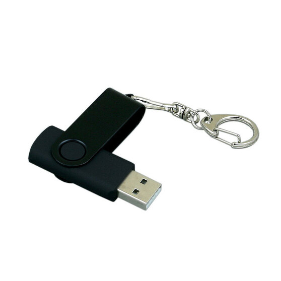 USB 3.0- флешка промо на 64 Гб с поворотным механизмом и однотонным металлическим клипом-2