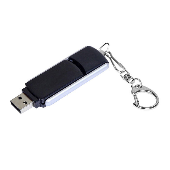 USB 3.0- флешка промо на 64 Гб с прямоугольной формы с выдвижным механизмом-1