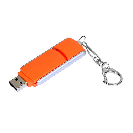 USB 3.0- флешка промо на 64 Гб с прямоугольной формы с выдвижным механизмом-1