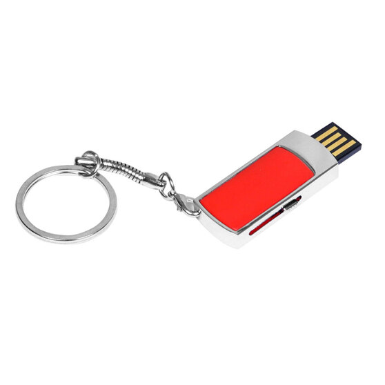 USB 2.0- флешка на 8 Гб с выдвижным механизмом и мини чипом-1