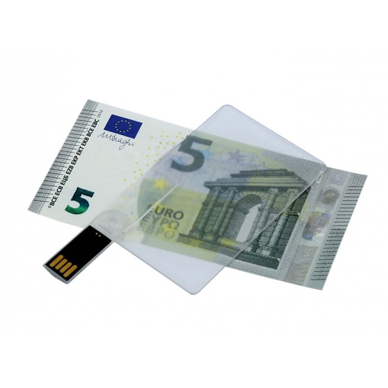 USB 2.0- флешка на 32 Гб в виде прозрачной пластиковой карты-1