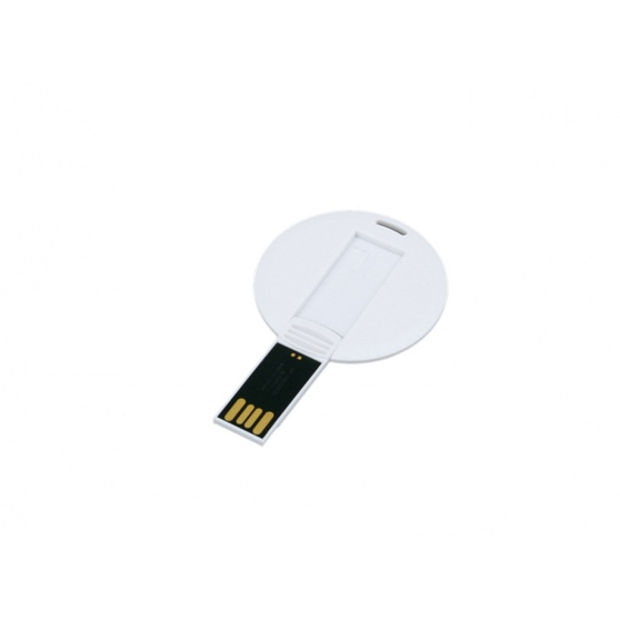 USB 2.0- флешка на 64 Гб в виде пластиковой карточки круглой формы-1
