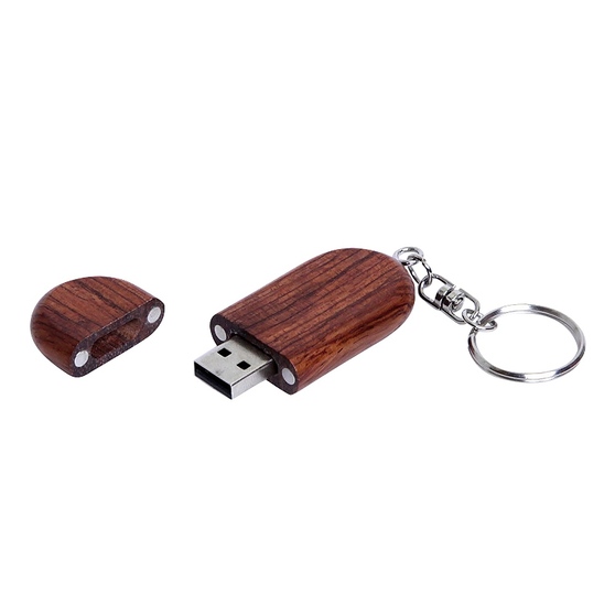 USB 2.0- флешка на 32 Гб овальной формы и колпачком с магнитом-1
