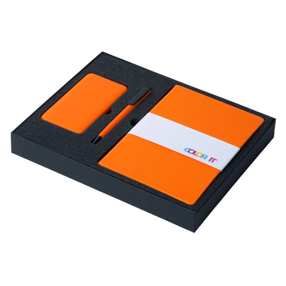 Подарочный набор «COLOR IT» c блокнотом, ручкой и повербанком, 5000 mAh-1