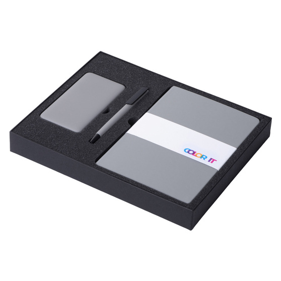 Подарочный набор «COLOR IT» c блокнотом, ручкой и повербанком, 5000 mAh-1