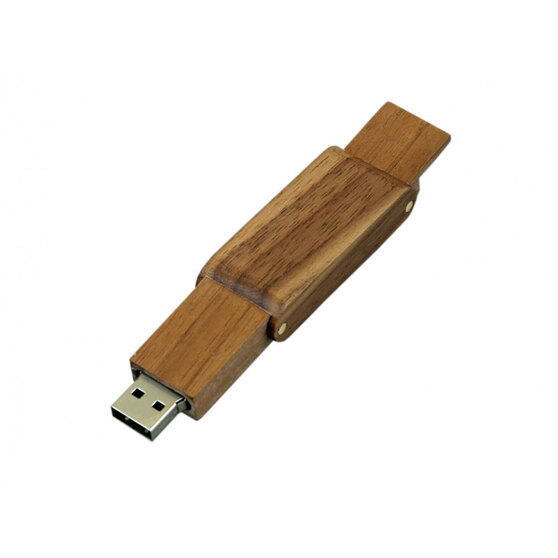 USB 2.0- флешка на 16 Гб прямоугольной формы с раскладным корпусом-2