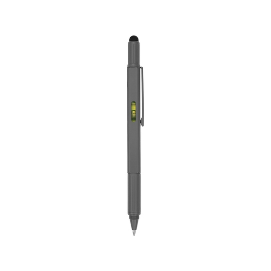 Ручка-стилус металлическая шариковая «Tool» с уровнем и отверткой-6
