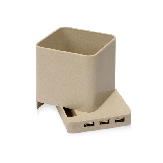 Настольный органайзер Cubic с функциями USB-хаба и беспроводной зарядки-1