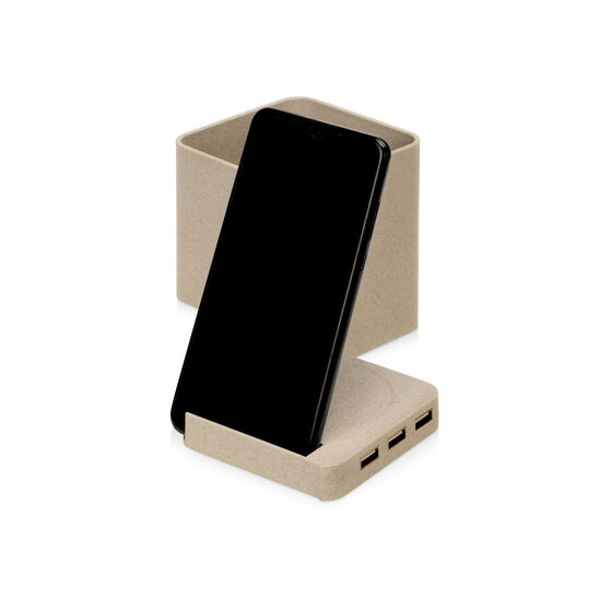 Настольный органайзер Cubic с функциями USB-хаба и беспроводной зарядки-3