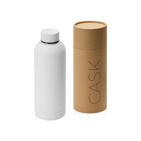Вакуумная термобутылка с медной изоляцией «Cask», soft-touch, тубус, 500 мл-1