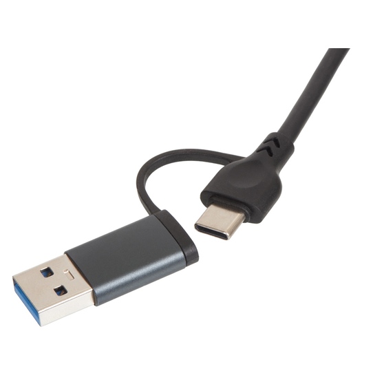 USB-хаб «Command» с коннектором 2-в-1 USB-C и USB-A, 2.0/3.0-4