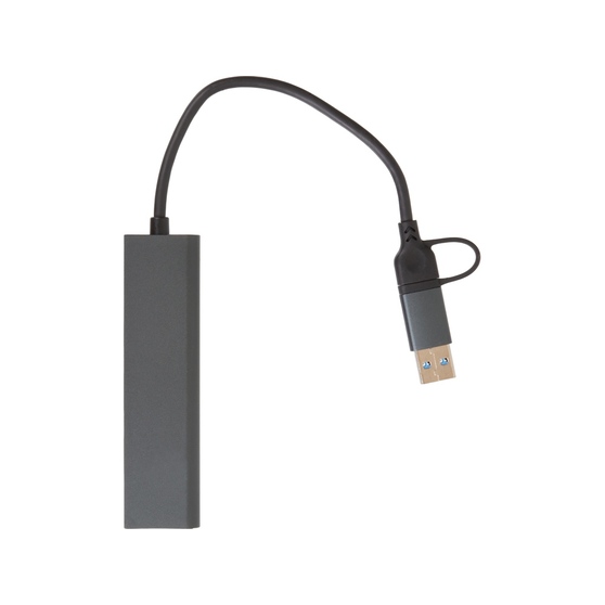 USB-хаб «Command» с коннектором 2-в-1 USB-C и USB-A, 2.0/3.0-5