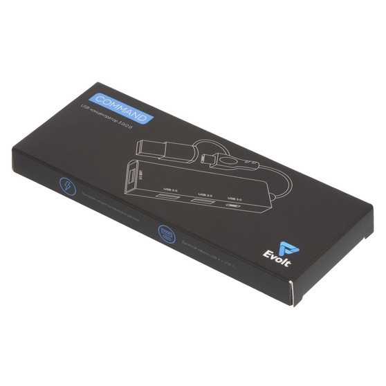 USB-хаб «Command» с коннектором 2-в-1 USB-C и USB-A, 2.0/3.0-6