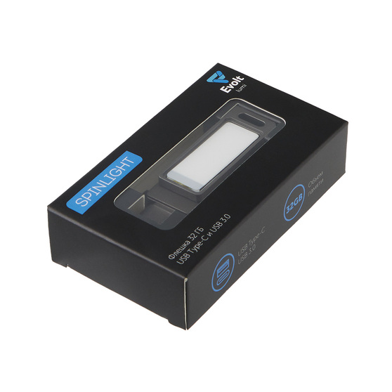 USB3.0/ Type-C флешка 2в1 на 32 ГБ «Спинлайт» с подсветкой-9