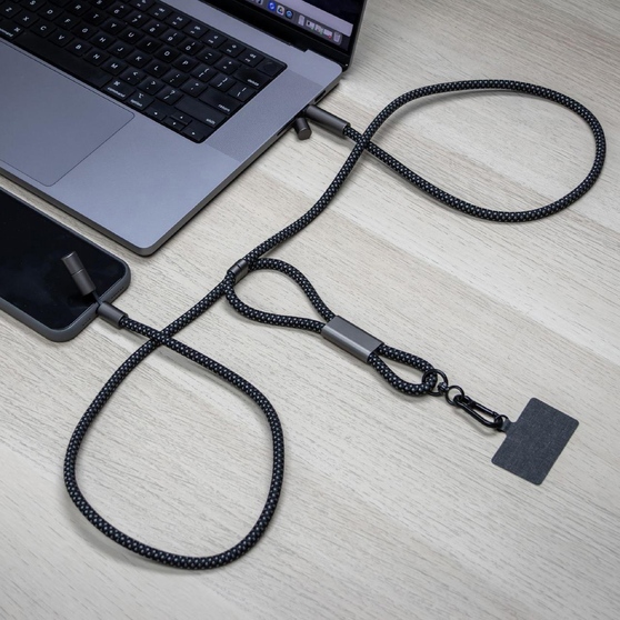 Шнурок-держатель для телефона с зарядным кабелем USB-C на USB-C/Lightning «Lany Eco Charge»-7