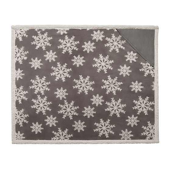 Плед Snowflake новогодний с капюшоном-2